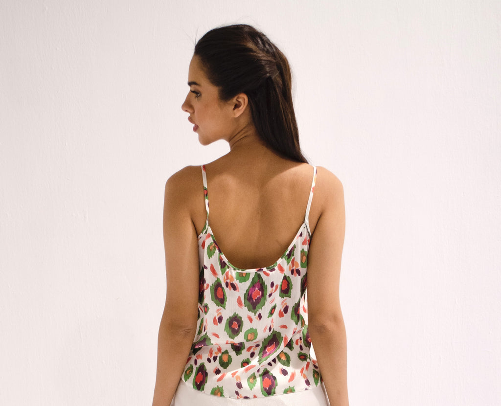 Printed Satin Top