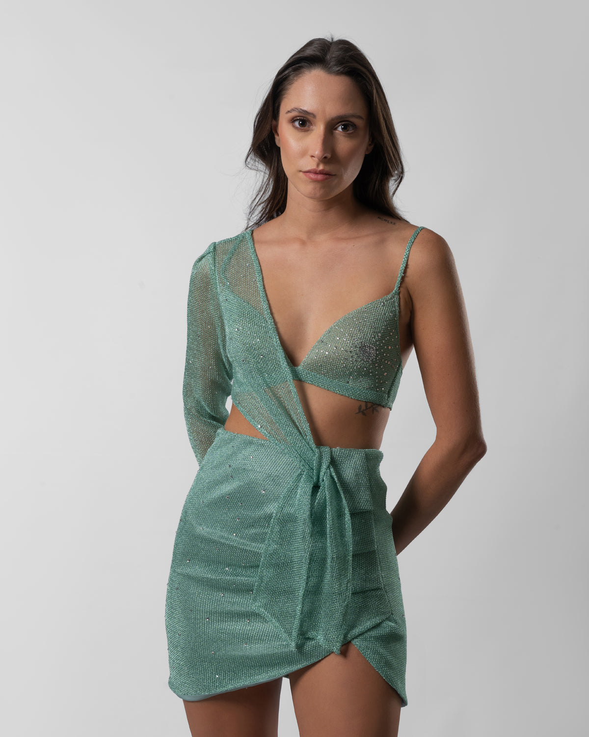 Mint Green Mini Dress