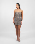 Dazzling Silver Wave Dress