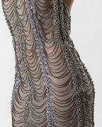 Dazzling Silver Wave Dress
