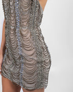 Dazzling Silver Wave Dress