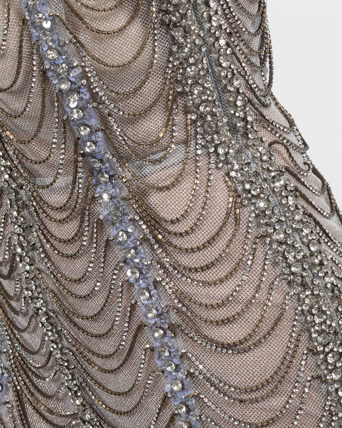 Dazzling Silver Wave Dress