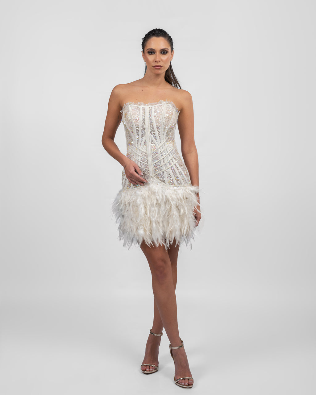 Lustrous Pearl White Dress
