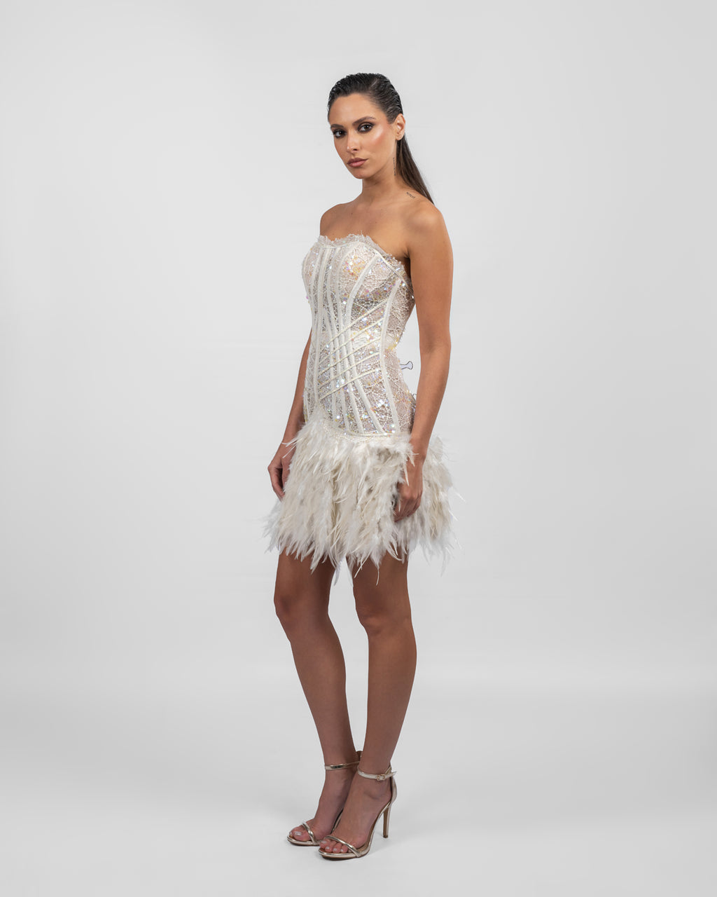 Lustrous Pearl White Dress