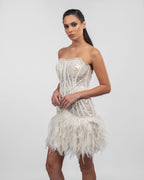 Lustrous Pearl White Dress