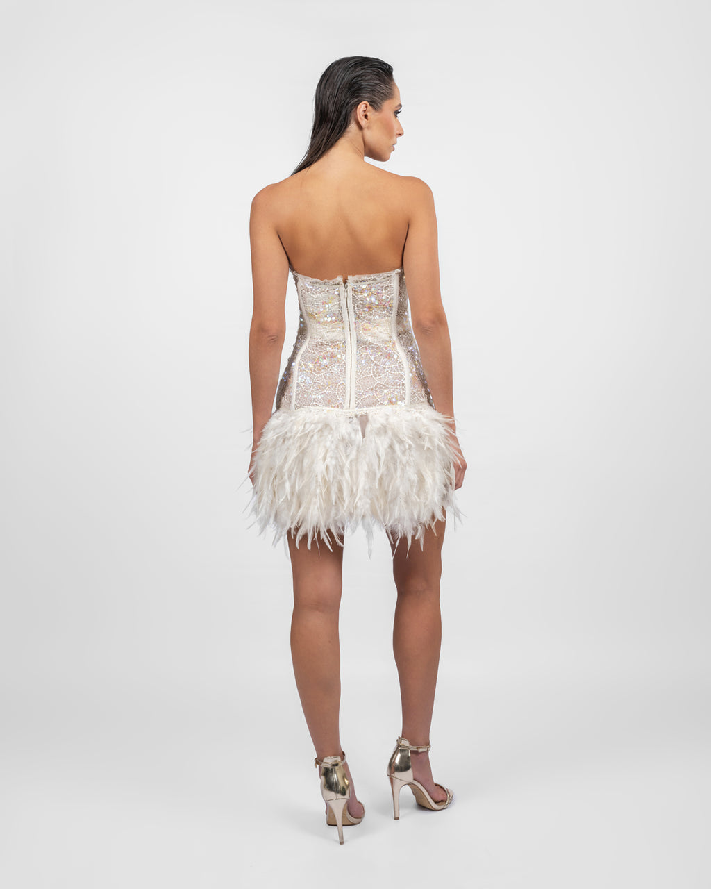 Lustrous Pearl White Dress