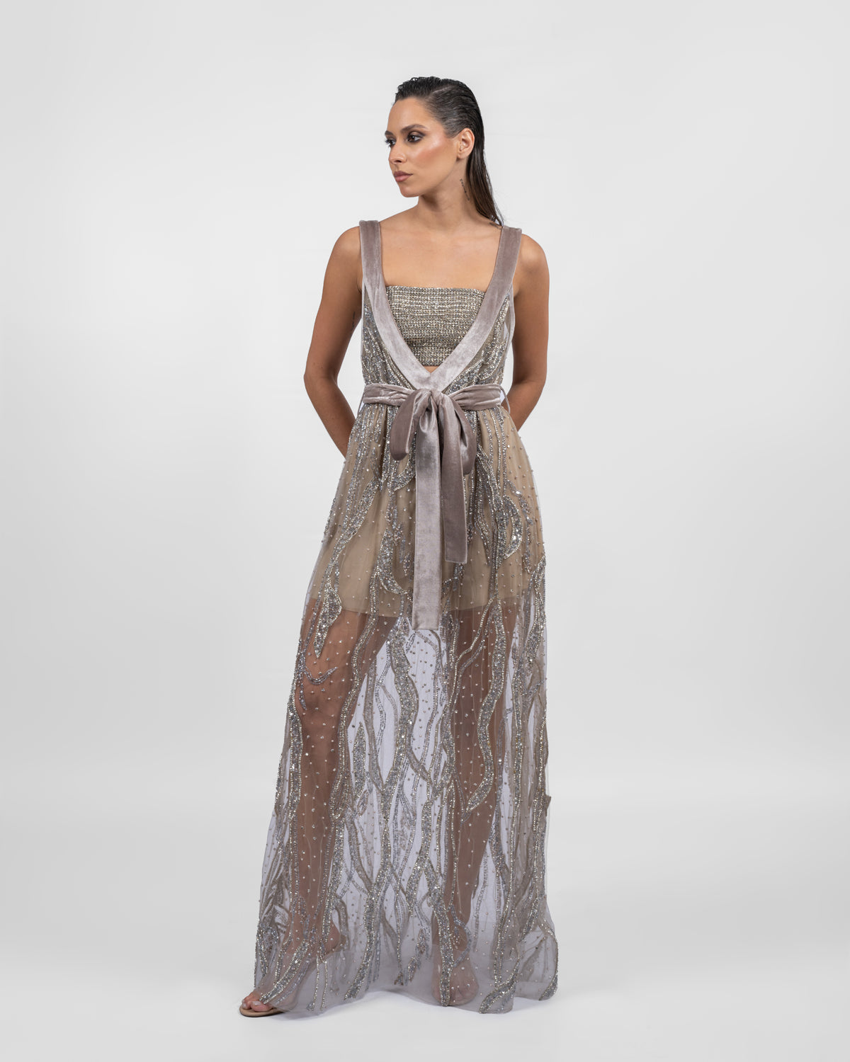 Luxurious Silver Dress