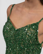 Emerald Spark Sequin Mini Dress