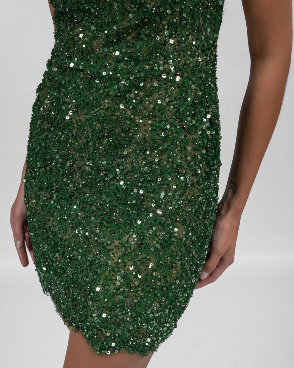 Emerald Spark Sequin Mini Dress