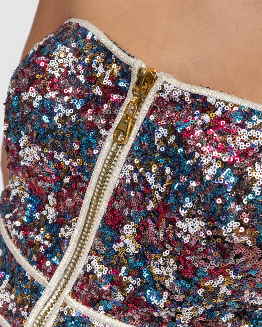 Luxurious Multi-colored Feathered Dress