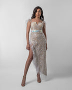 Opulent White Sequin Dress