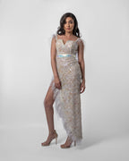 Opulent White Sequin Dress