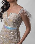 Opulent White Sequin Dress