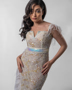 Opulent White Sequin Dress