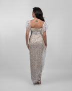 Opulent White Sequin Dress