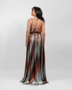 Radiant Multi-colored Pleated Dress