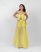 Exquisite Yellow Cutout Dress