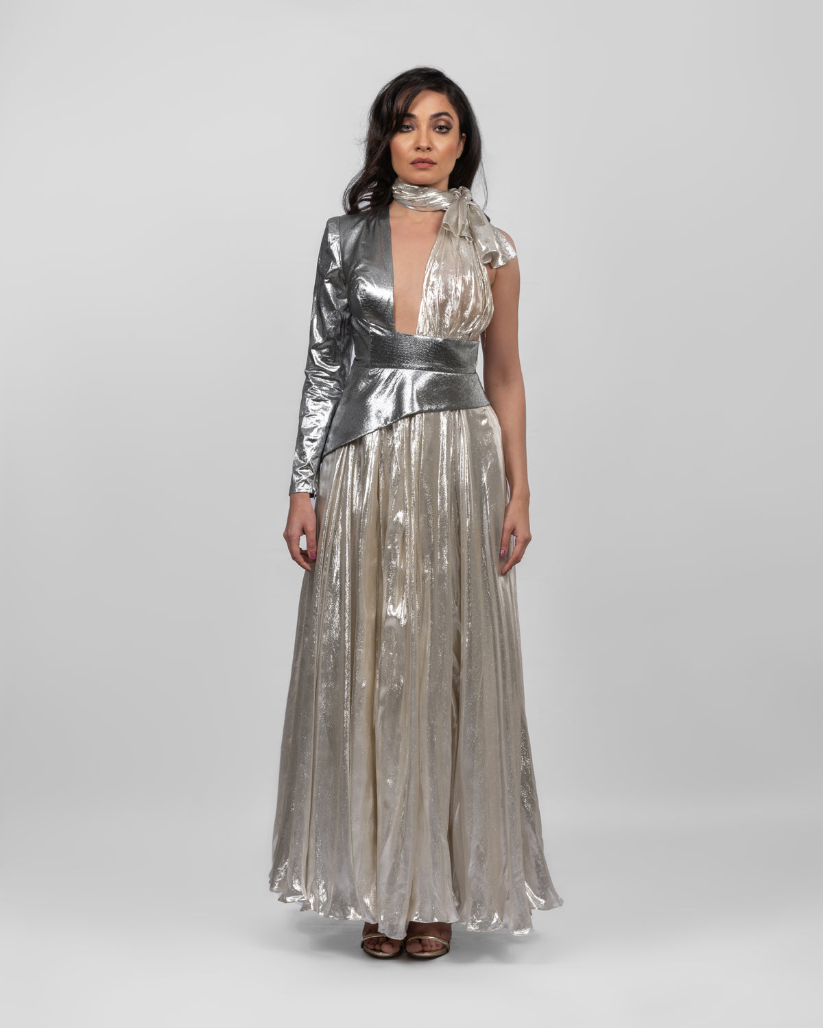 Celestial One-shoulder White Dress