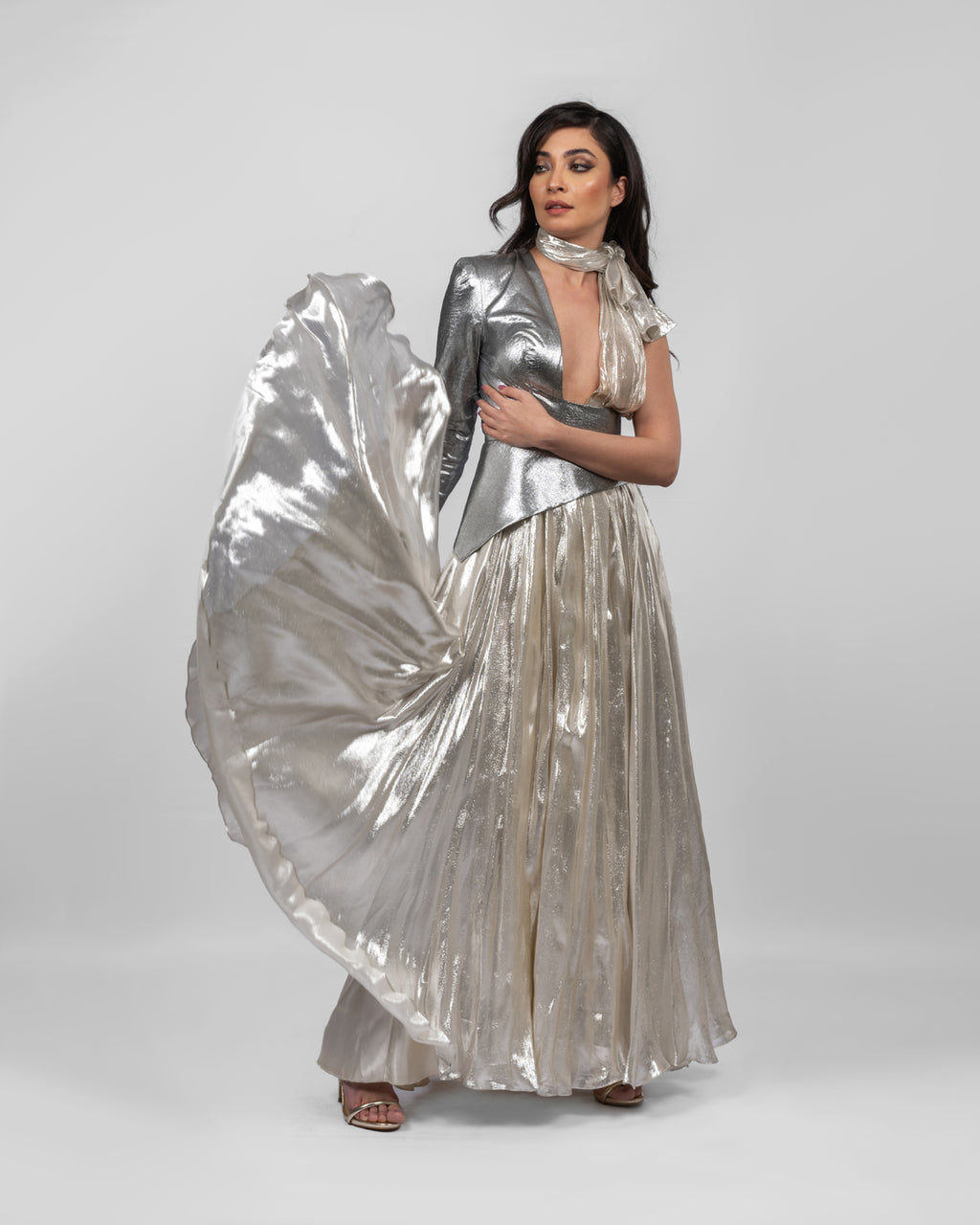 Celestial One-shoulder White Dress