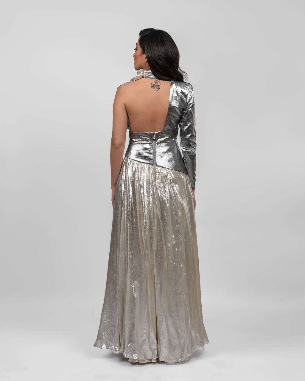 Celestial One-shoulder White Dress