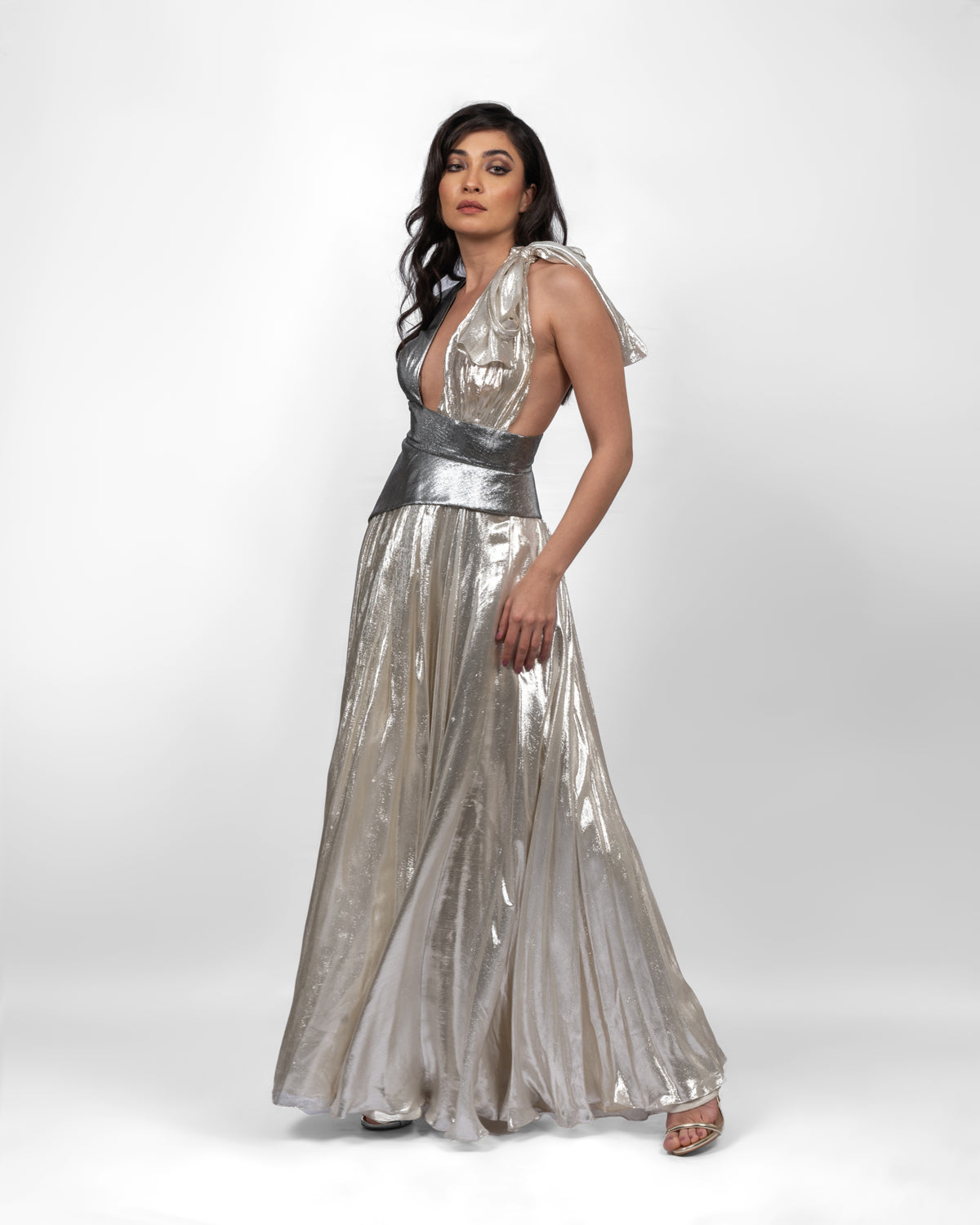 Celestial One-shoulder White Dress