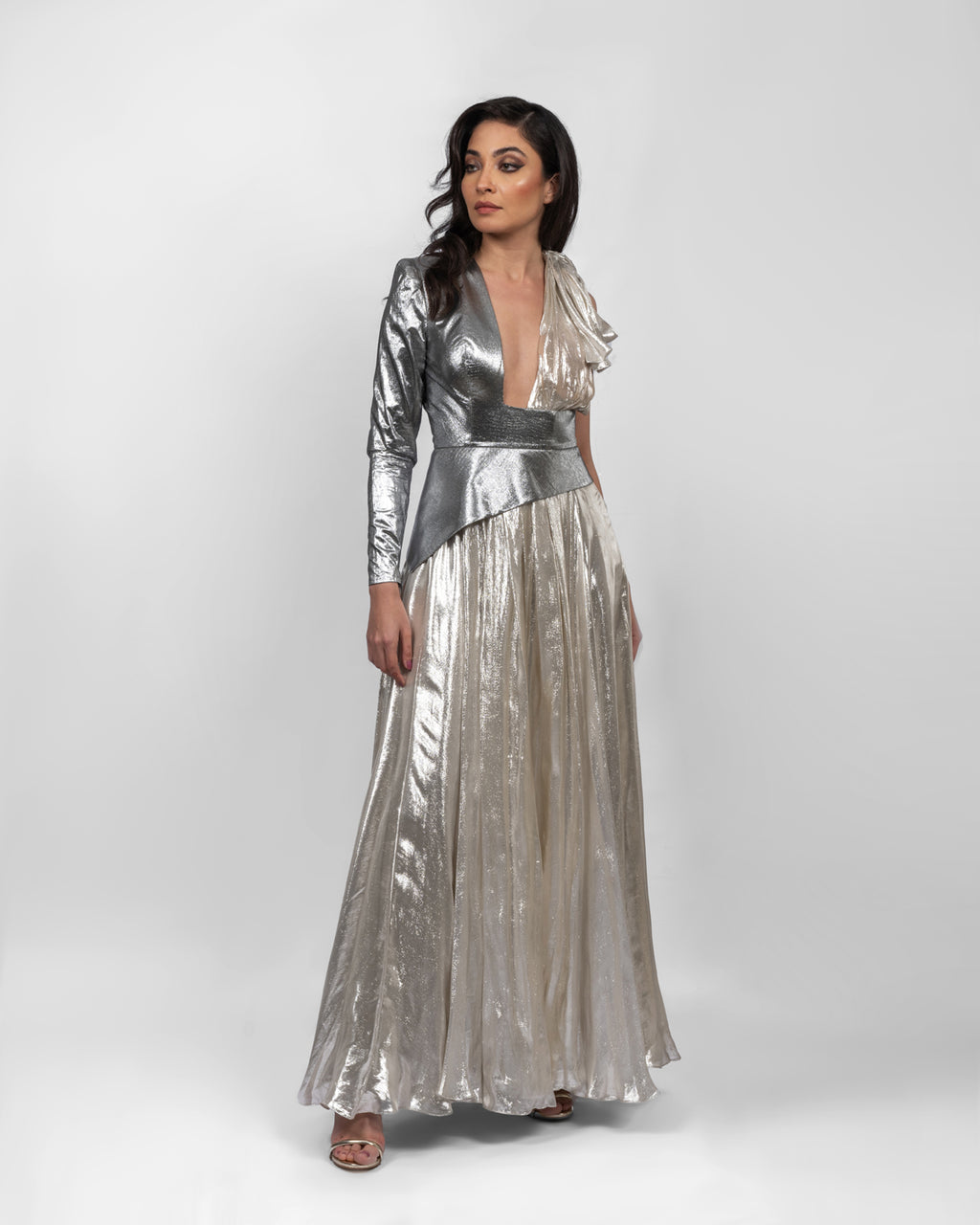 Celestial One-shoulder White Dress