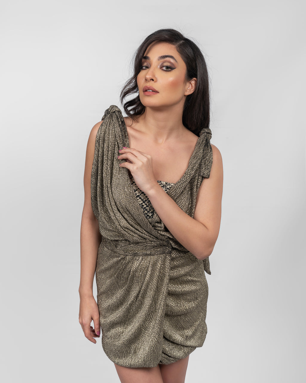 Effortless Metallic Bronze Romper