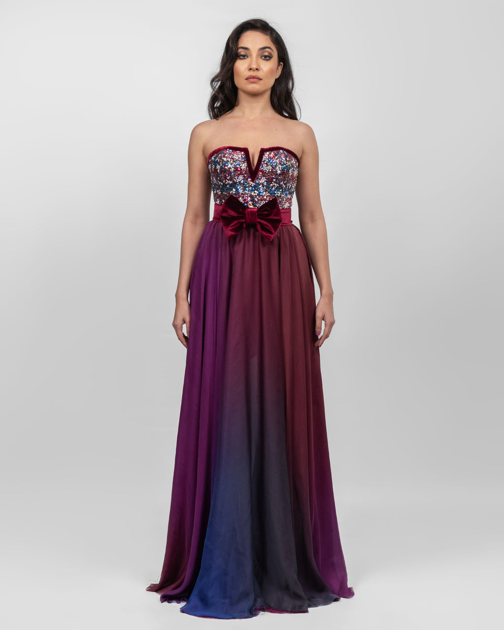 Striking Ombre Sequin Dress