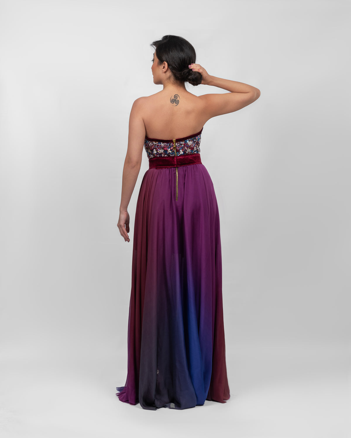 Striking Ombre Sequin Dress