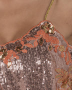 Vibrant Bois De Rose Sequin Dress