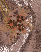 Vibrant Bois De Rose Sequin Dress