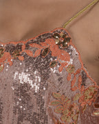 Vibrant Bois De Rose Sequin Dress