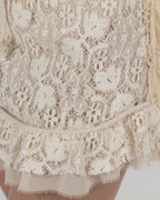 Refined Off-White Guipure Mini Dress