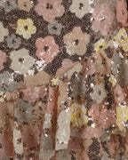 Playful Floral Pastel Sequin Skirt