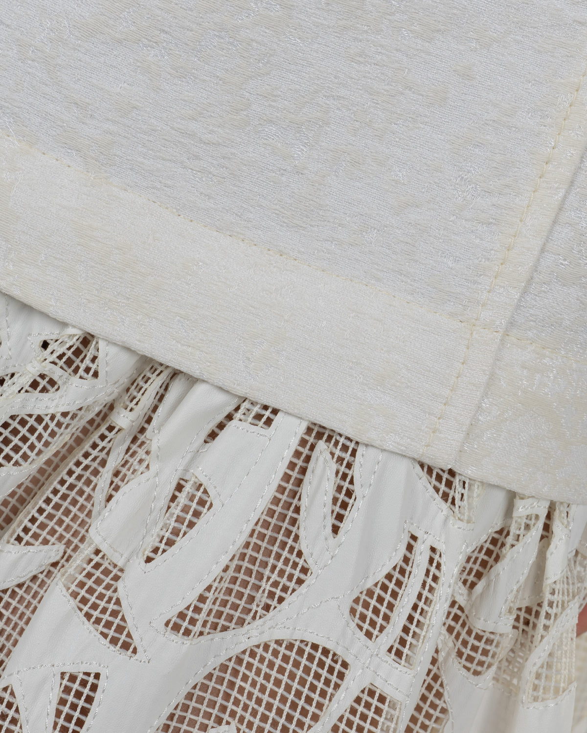 Refined White Brocade Maxi Dress
