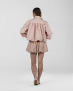 Refined Powder Pink Balloon Turtleneck Jacket