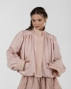 Refined Powder Pink Balloon Turtleneck Jacket