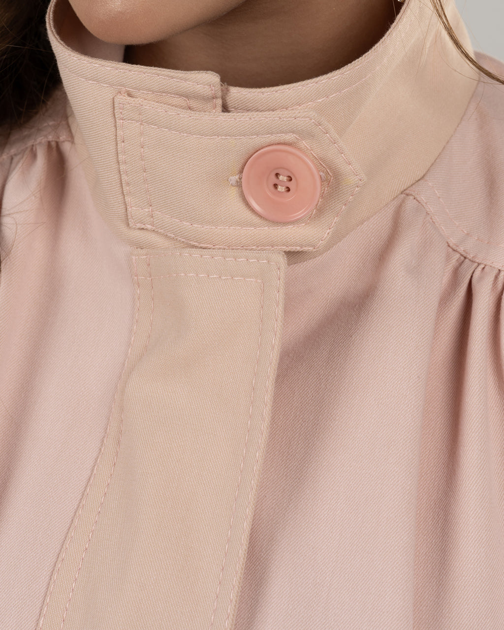 Refined Powder Pink Balloon Turtleneck Jacket