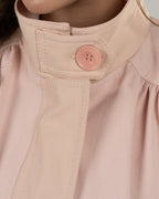 Refined Powder Pink Balloon Turtleneck Jacket