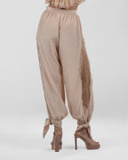 Chic Pink Bubble-Leg Pants