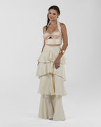 Chic Light Peach Organza Top