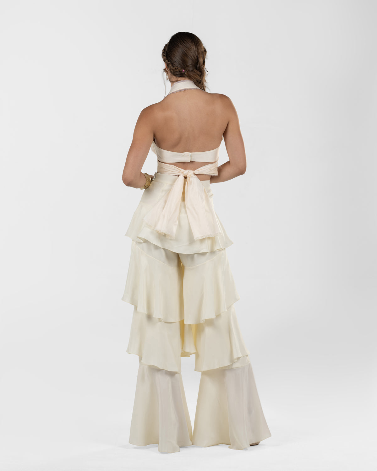 Chic Light Peach Organza Top