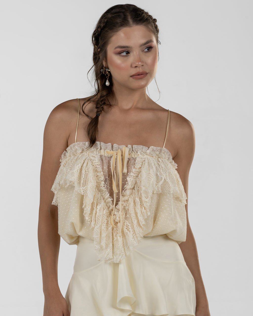 Playful Cream Balloon Top