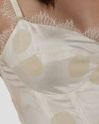 Delicate Off-White Bustier Corset Top