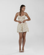 Delicate Off-White Bustier Corset Top