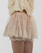 Chic Off-White Tulle Skirt