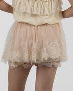 Chic Off-White Tulle Skirt