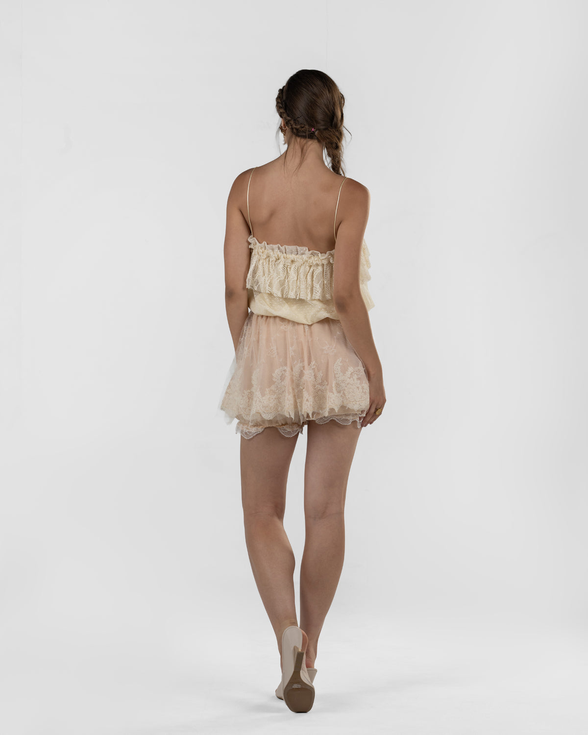 Chic Off-White Tulle Skirt