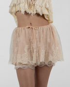 Chic Off-White Tulle Skirt