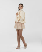 Chic Off-White Tulle Skirt